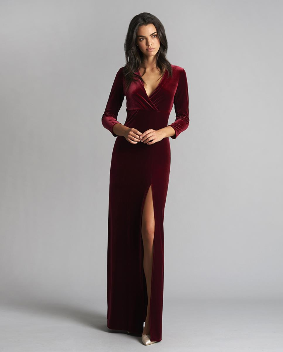 LONG VELVET DRESS